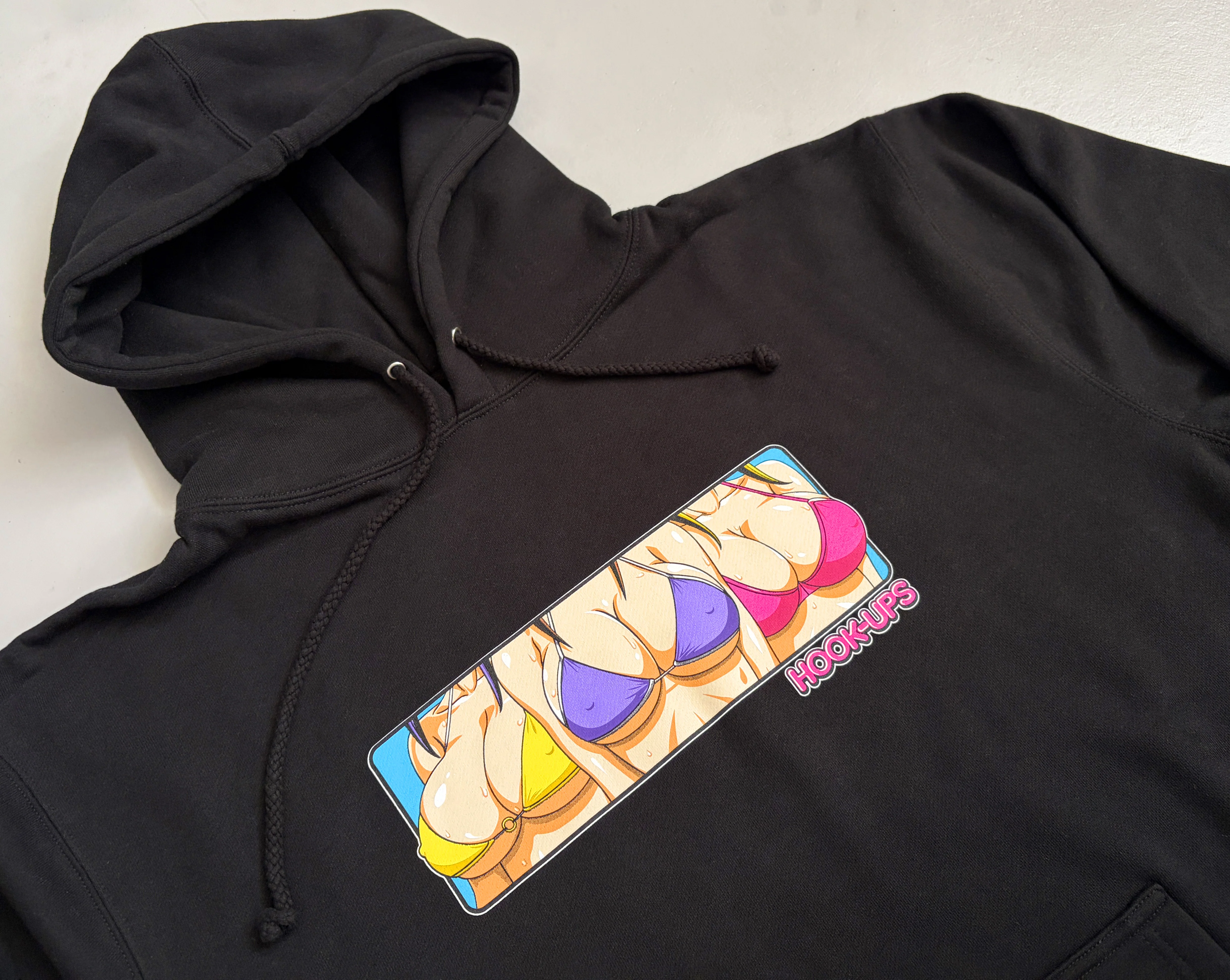 3 Girls HEAVYWEIGHT HOODED SWEATSHIRT - BLACK - Image 2
