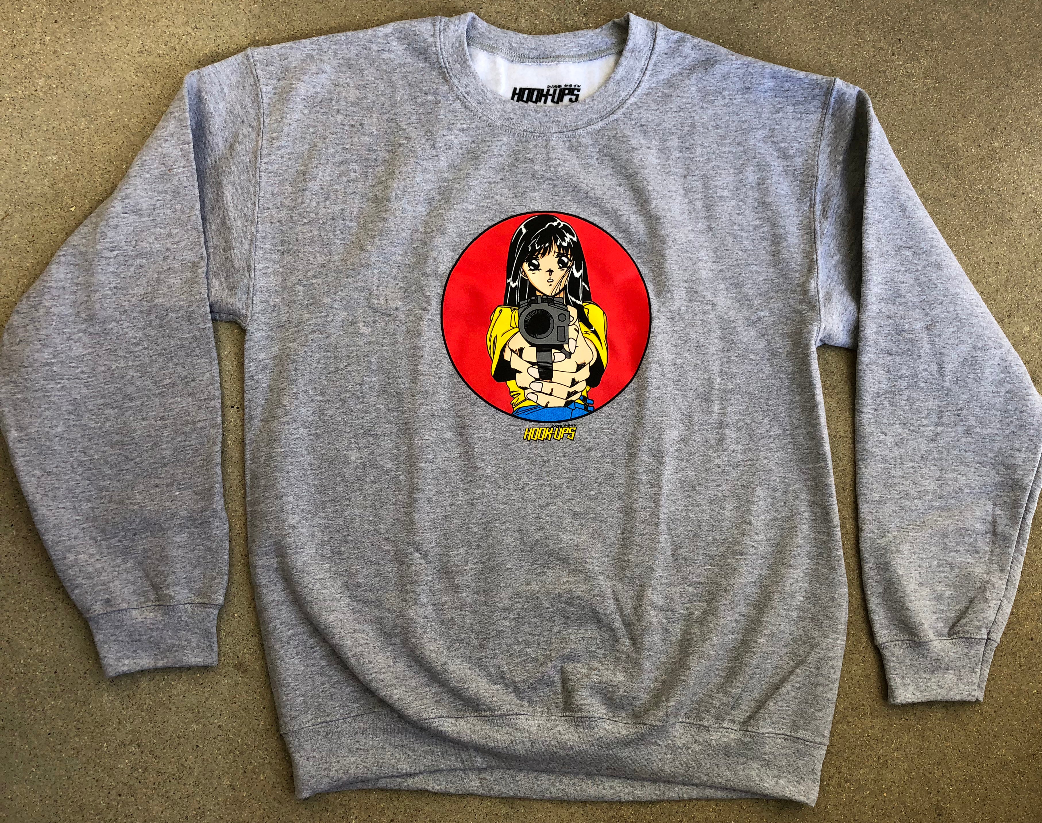 Barrel of a Gun Crew Sweatshirt - GREY - Image 3