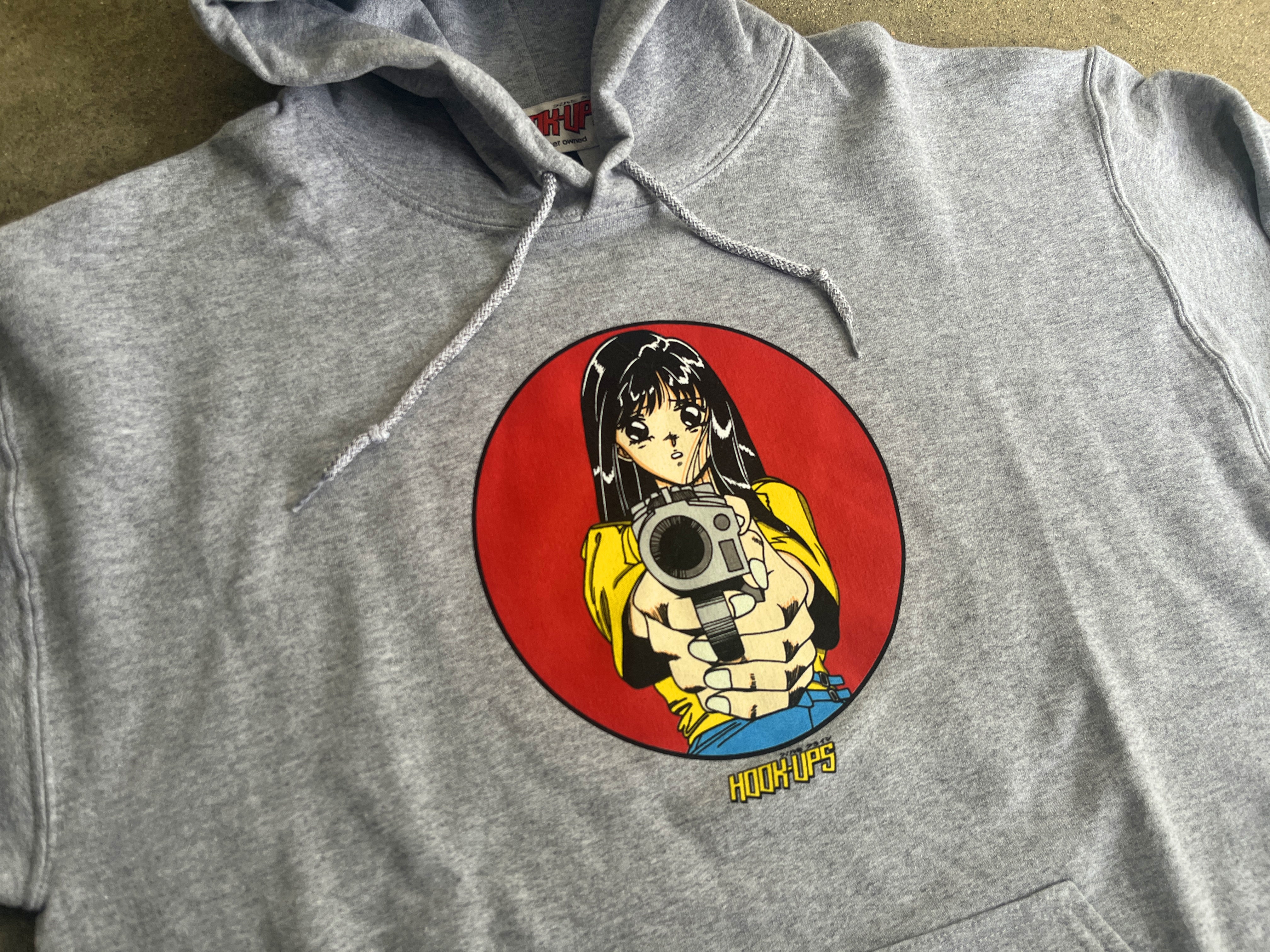 Barrel of a Gun Hooded Sweatshirt HEATHER GREY - Image 2