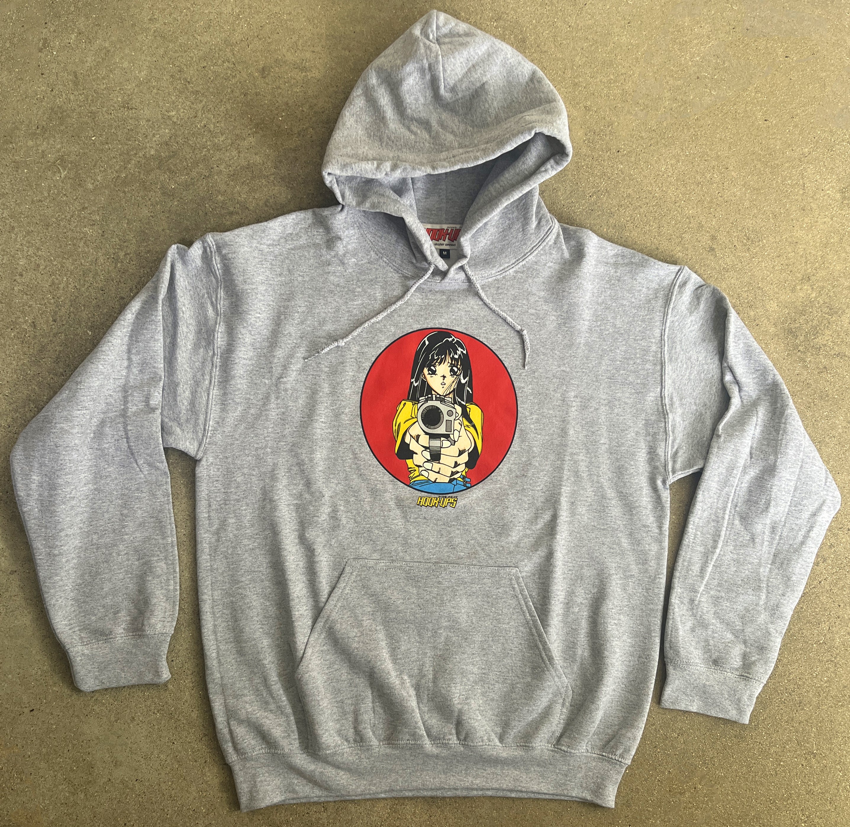 Barrel of a Gun Hooded Sweatshirt HEATHER GREY - Image 3