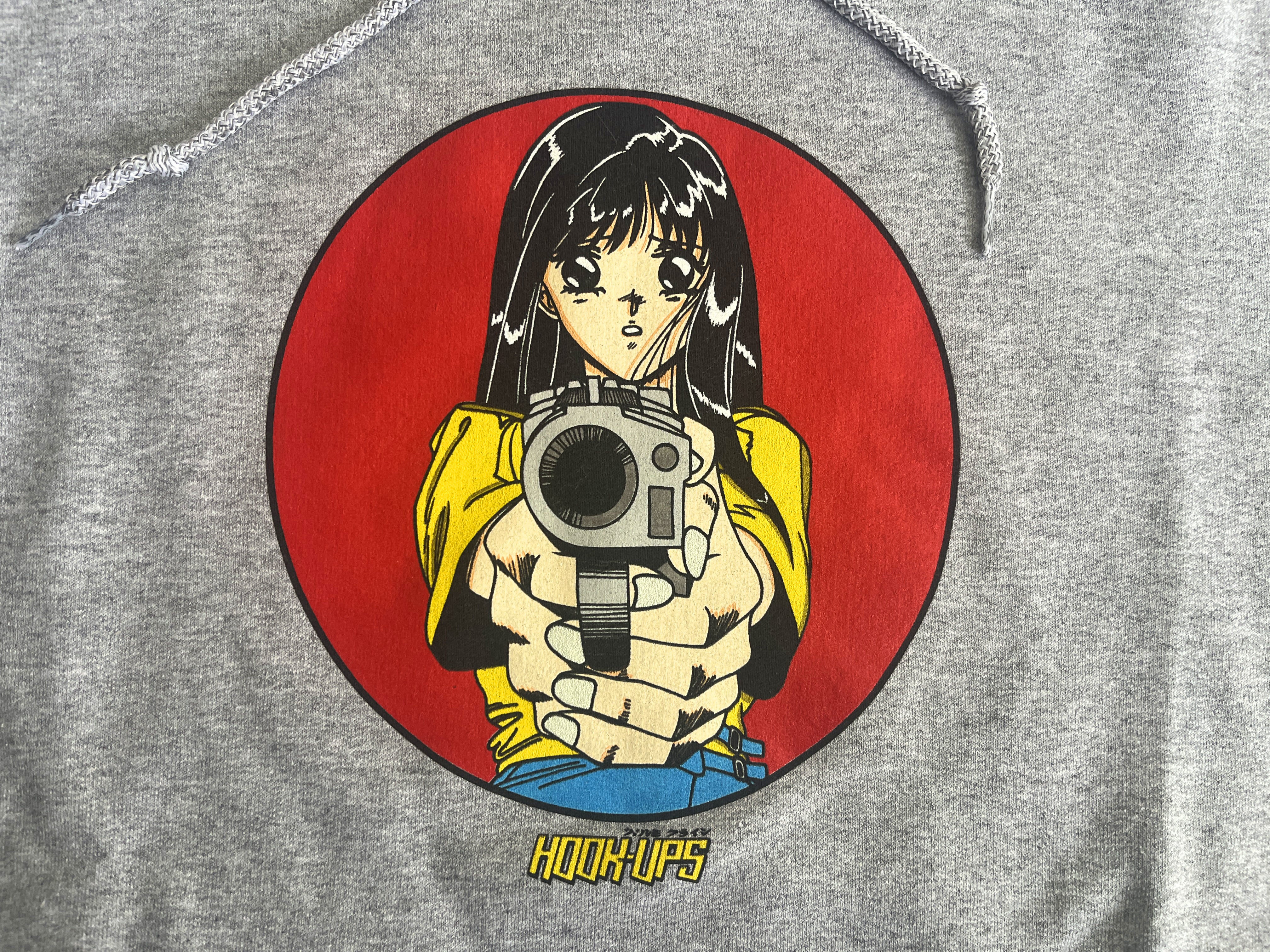 Barrel of a Gun Hooded Sweatshirt HEATHER GREY - Image 4