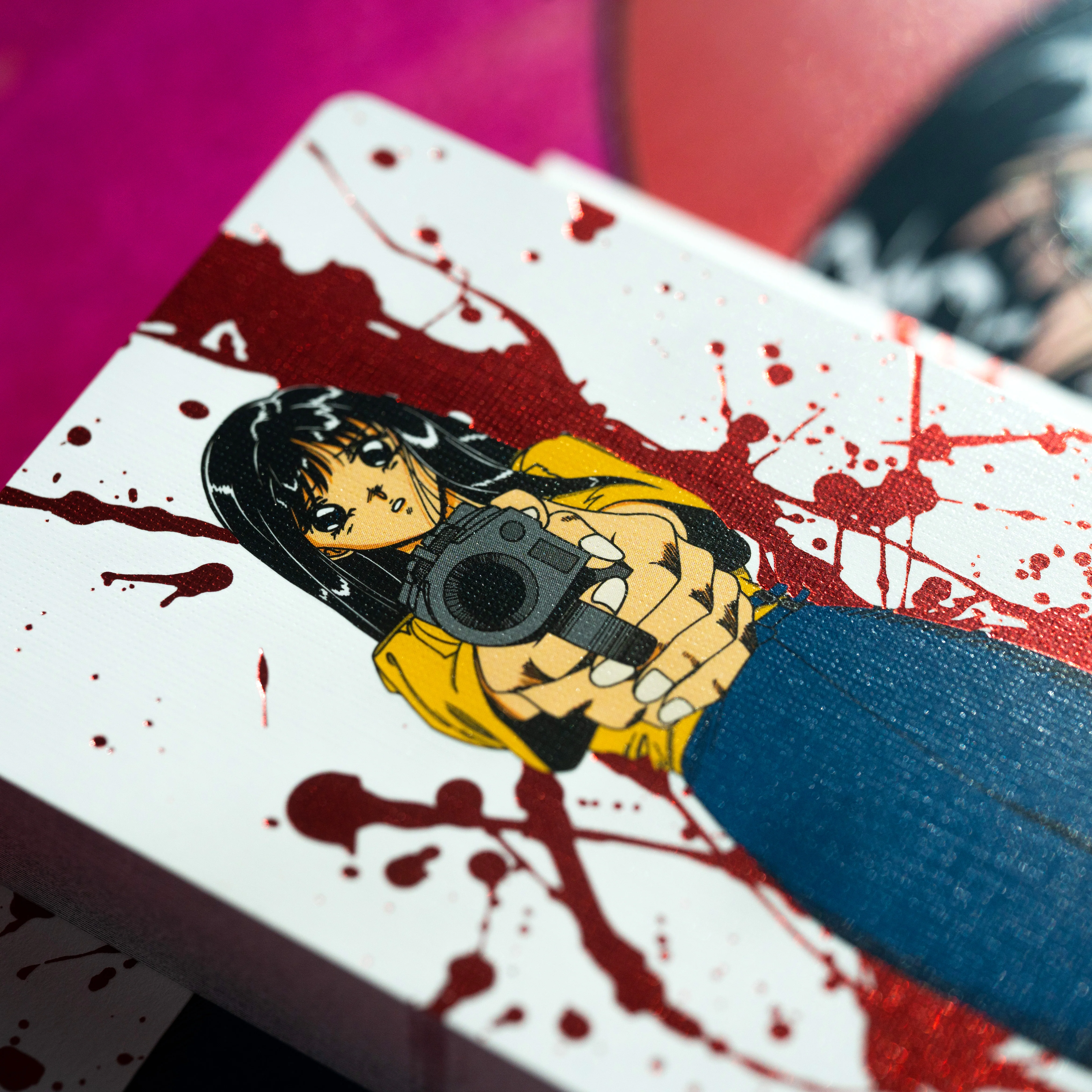 Barrel of a Gun GILDED LIMITED BLOOD SPLATTER FOIL DECK Gold prism - Image 9