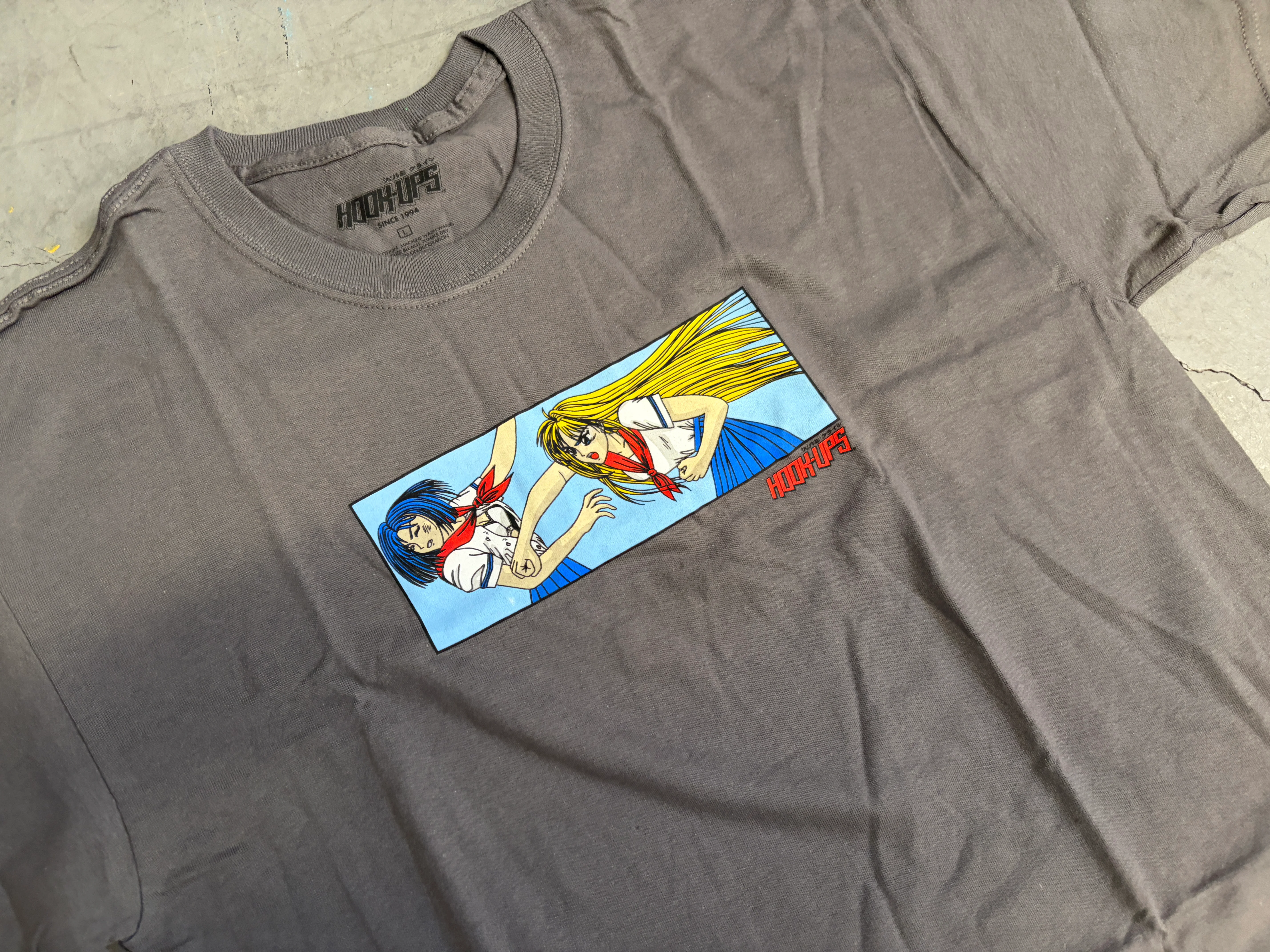 Battle School T-shirt - CHARCOAL - NEW OLD STOCK FROM 2013 - Image 3