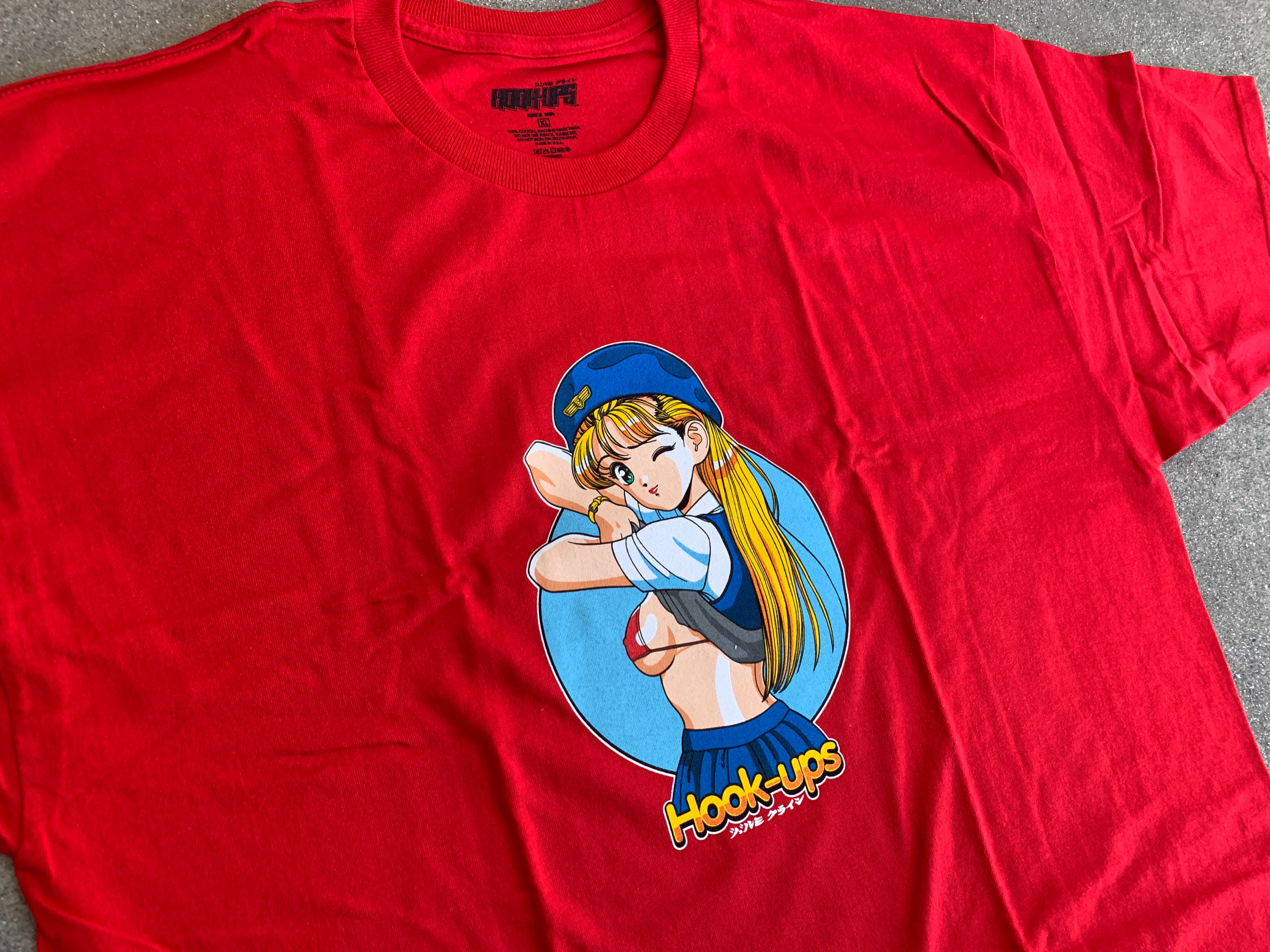 Flight Girl Kimiko T-shirt - RED - Image 2