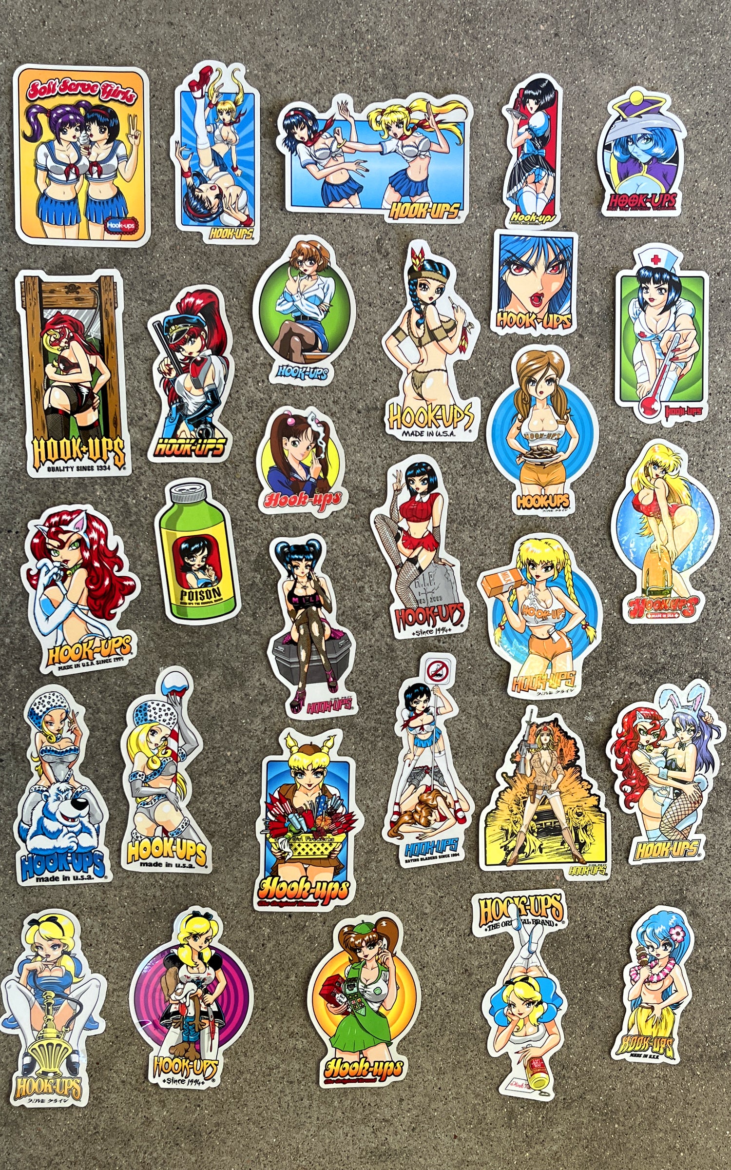 hook-ups classic stickers 30 pack #2
