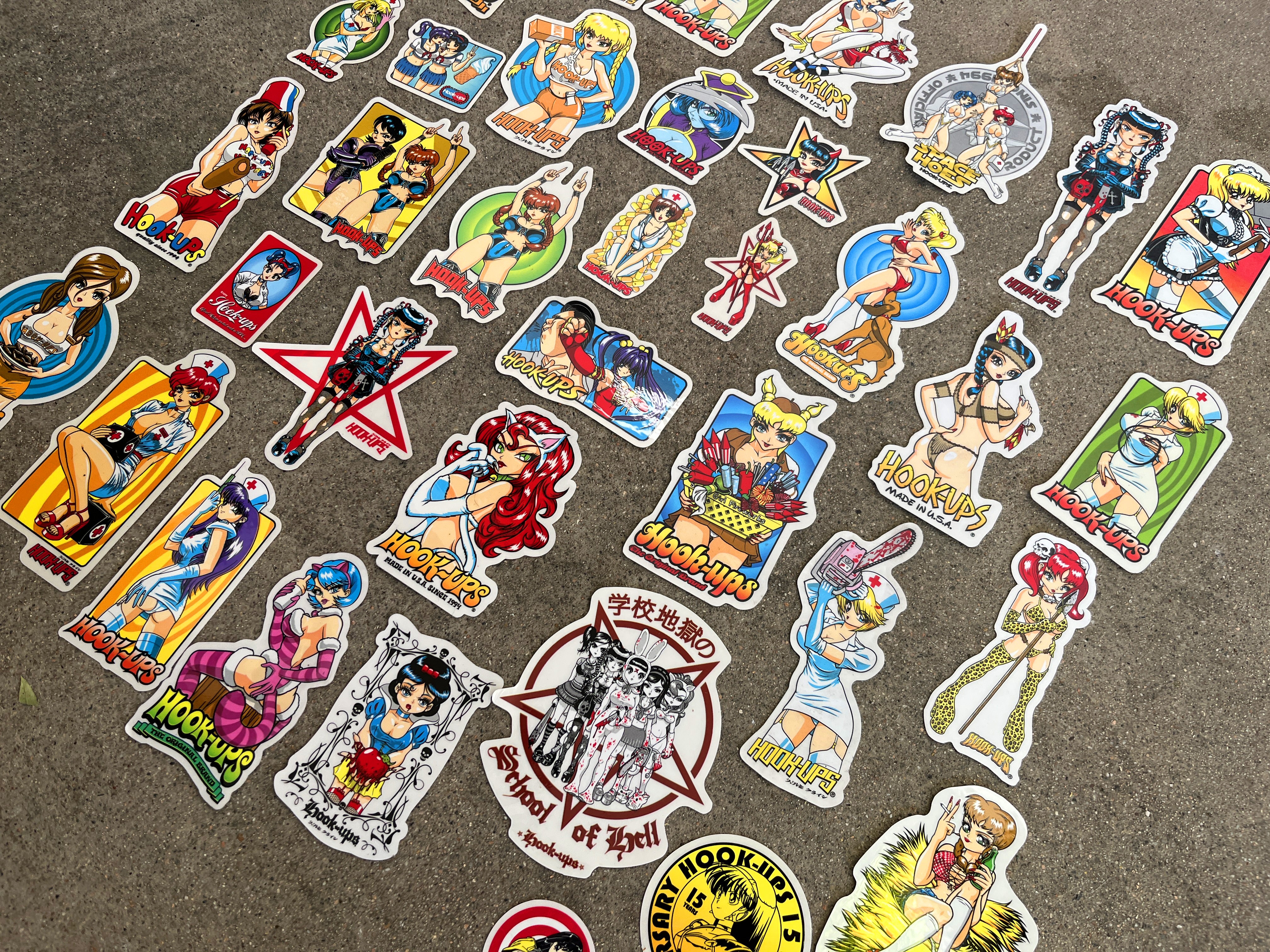 hook-ups vintage stickers mega 36 pack - Image 2