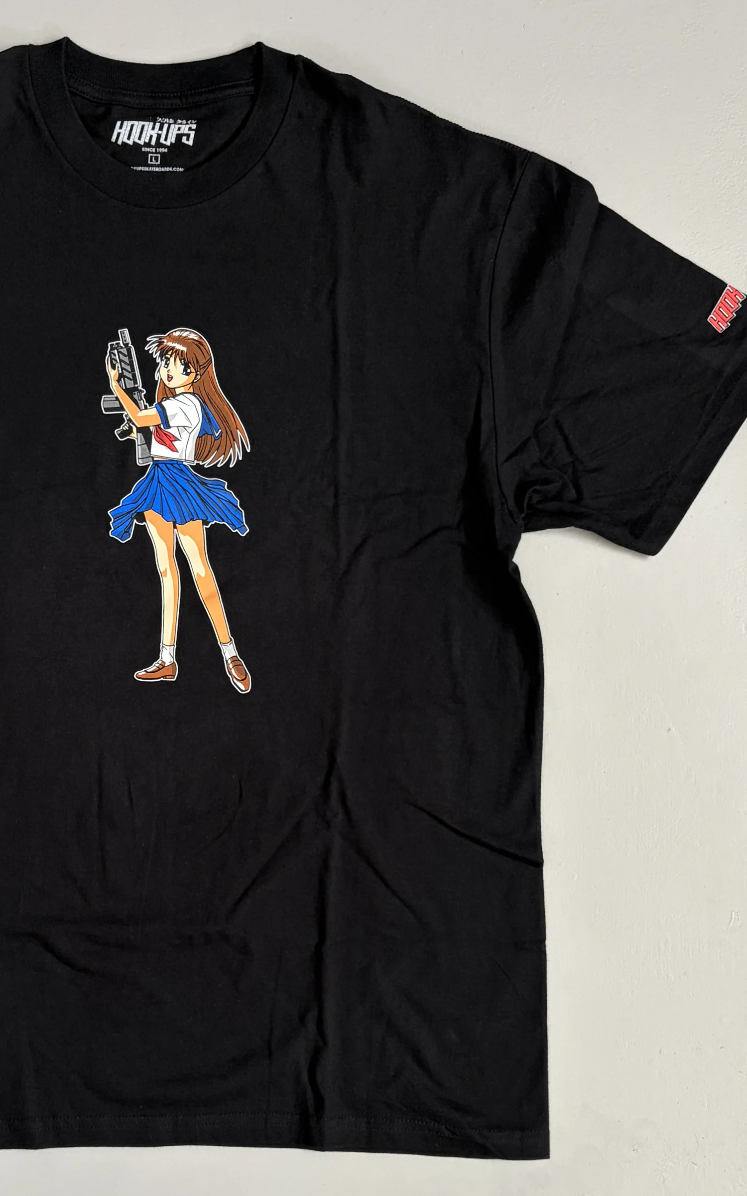 Machine Gun Girl T-shirt - BLACK