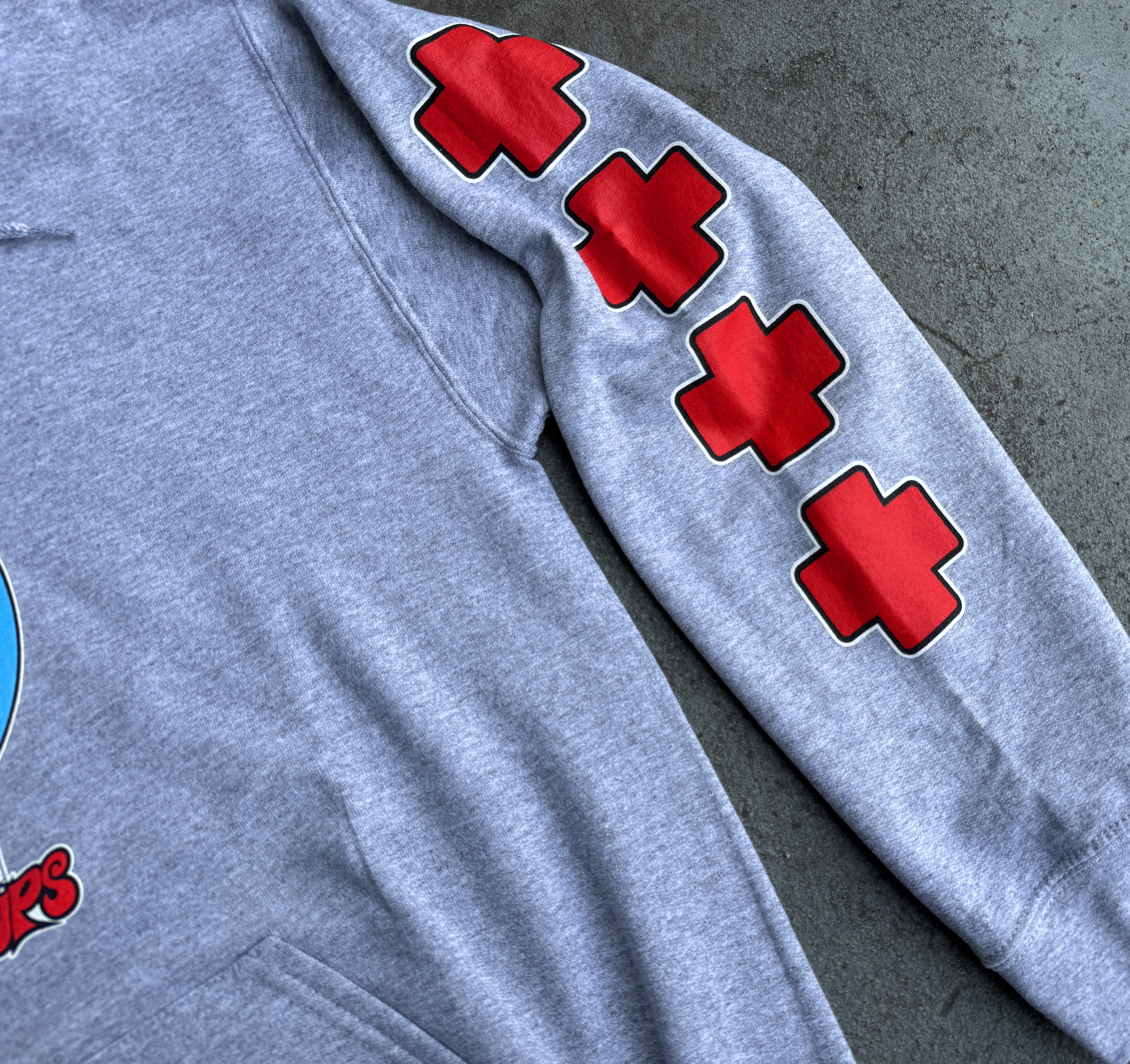 Nurse Daisy Hooded Sweatshirt - GREY - Image 5