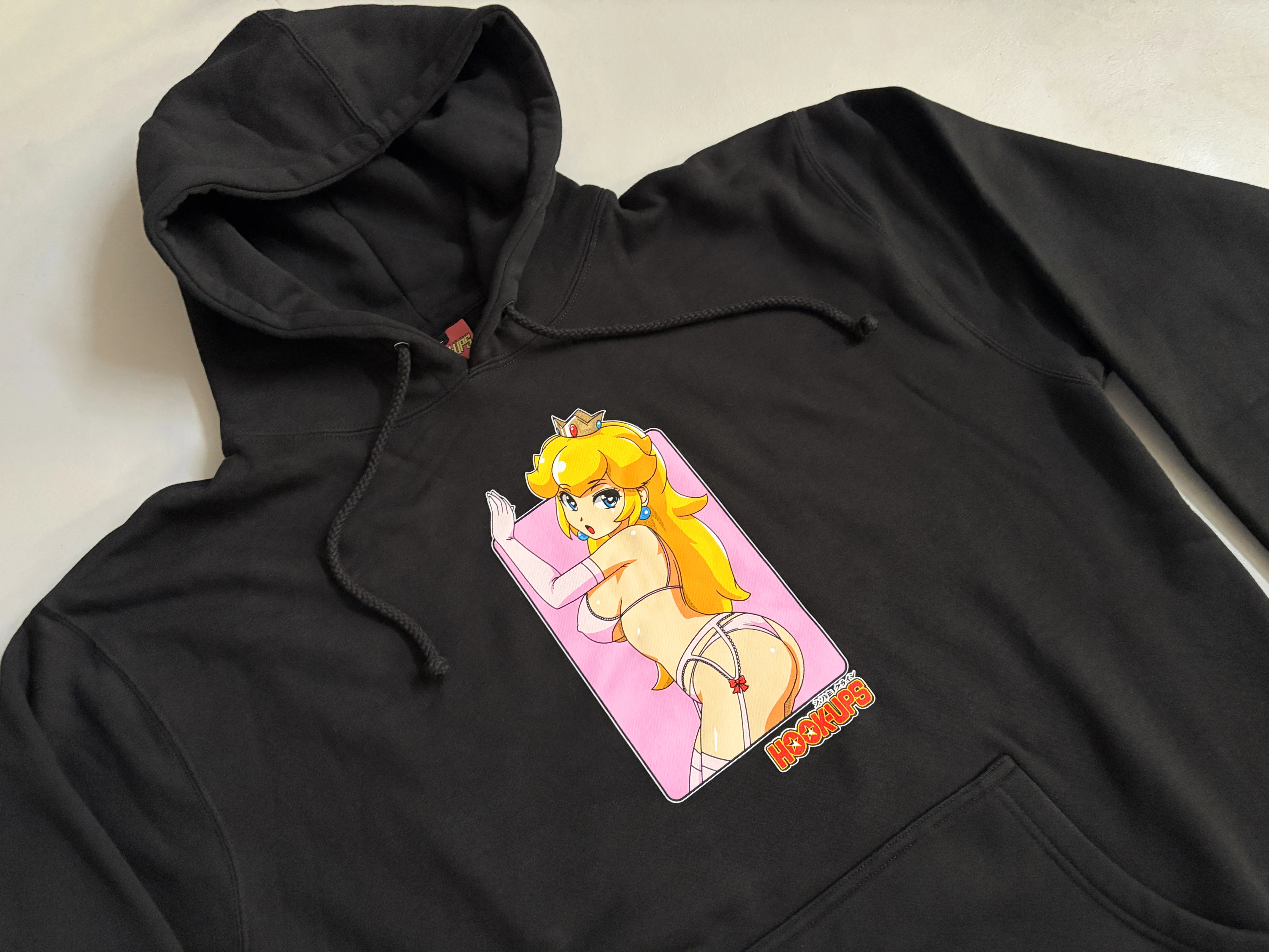 Peach HEAVYWEIGHT HOODED SWEATSHIRT - BLACK - Image 2