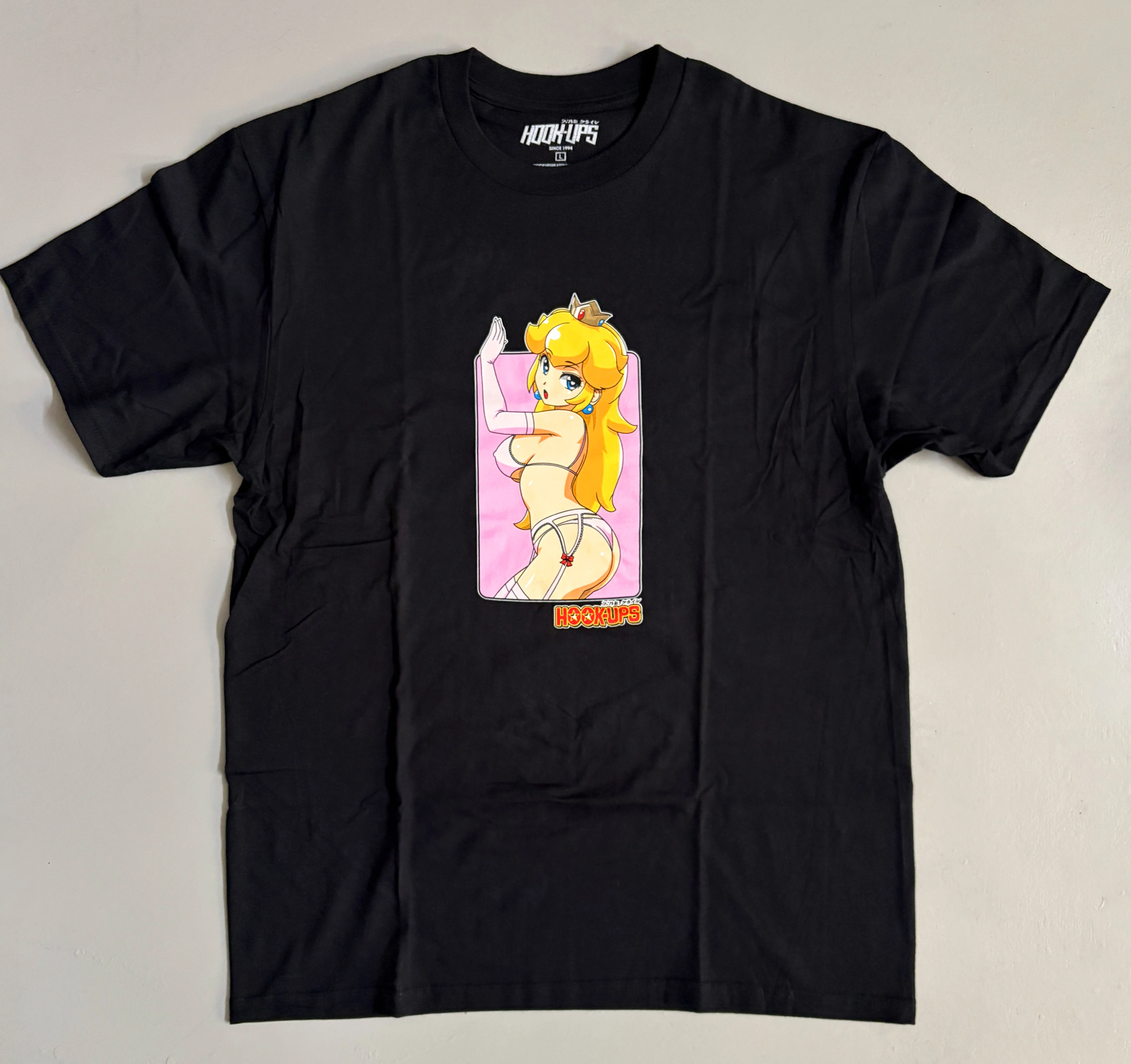 Peach T-shirt - BLACK - Image 3
