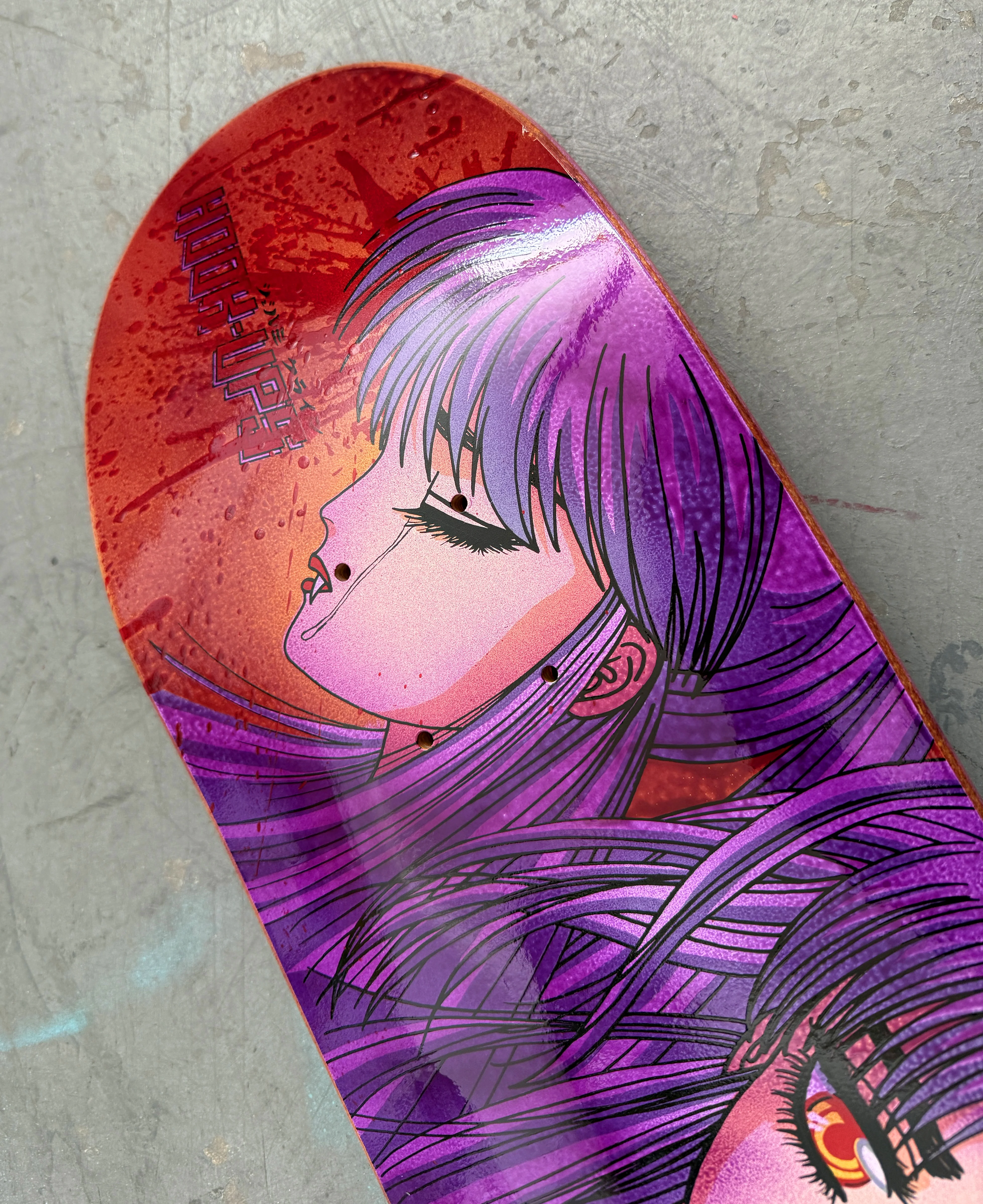 SIGNED Mika 2 - 8.0 X 31.75 HAND SCREENED PURPLE ANODIZED 1 of 1 - Image 5