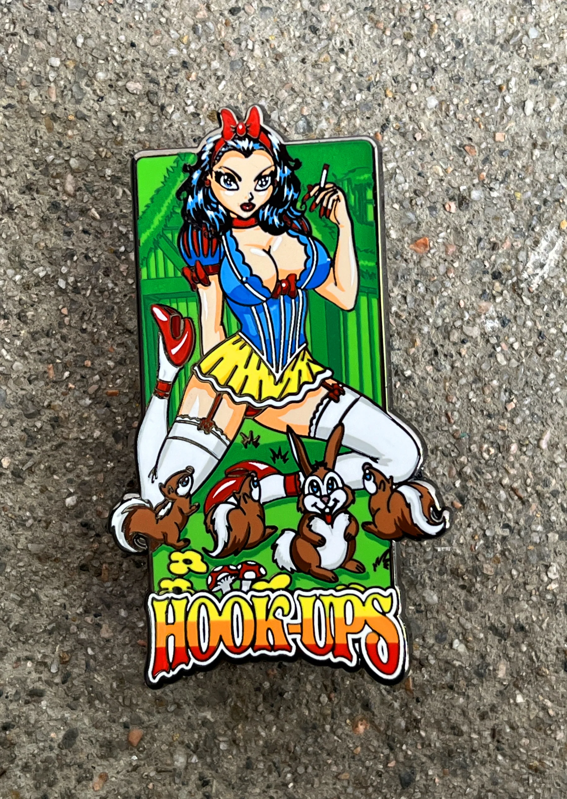 Snow White hard enamel pin 2.2 inches tall - Image 4