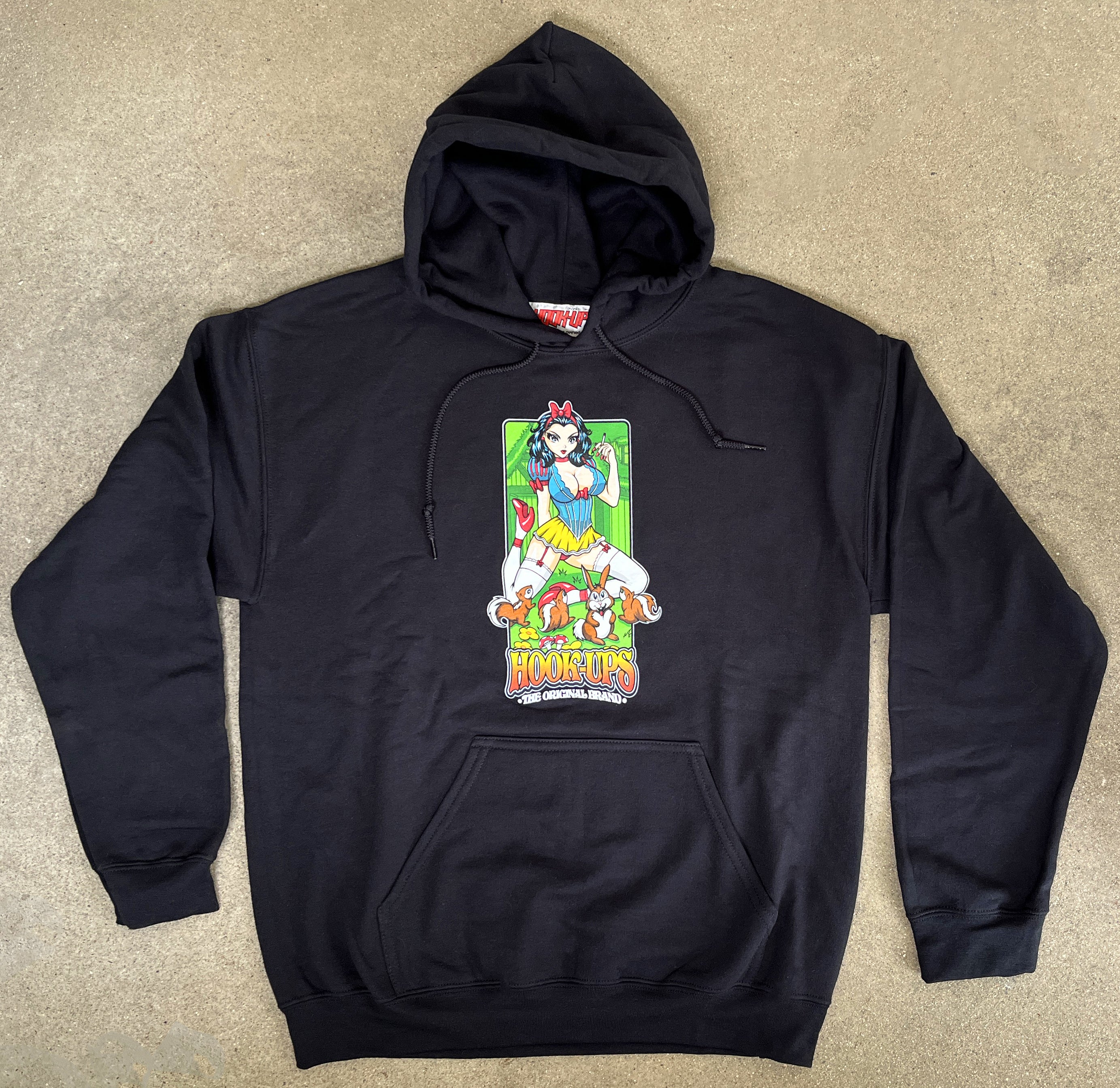 Snow White Hooded Sweatshirt - BLACK - Image 3